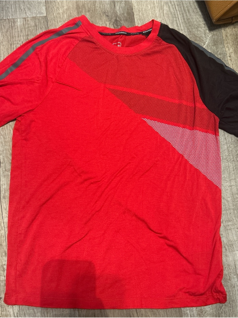 Russell Athletic Red and Black Short Sleeve Performance Tee
